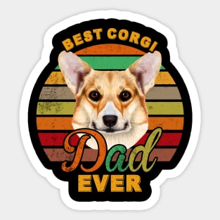 Best Corgi Dad Ever Sticker